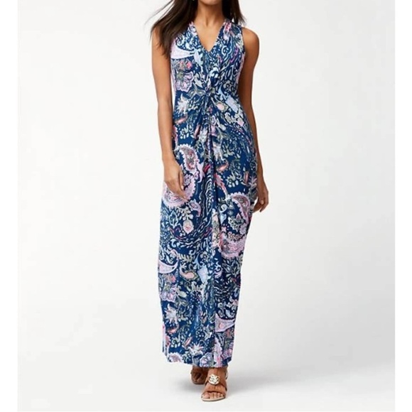 Tommy Bahama Dresses & Skirts - Tommy Bahama Floral Paisley Promenade Tambour Maxi Dress Women Size M